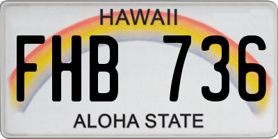 HI license plate FHB736
