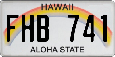 HI license plate FHB741