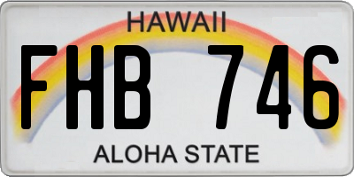 HI license plate FHB746