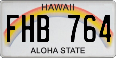 HI license plate FHB764