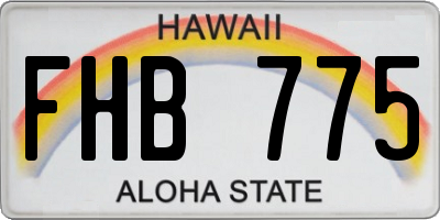 HI license plate FHB775