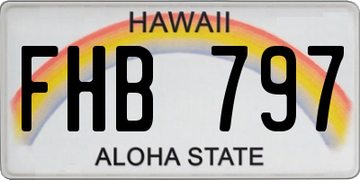 HI license plate FHB797