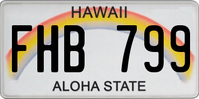 HI license plate FHB799
