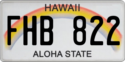 HI license plate FHB822