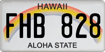 HI license plate FHB828