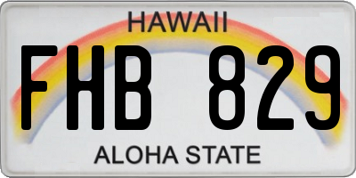 HI license plate FHB829