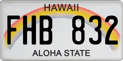 HI license plate FHB832