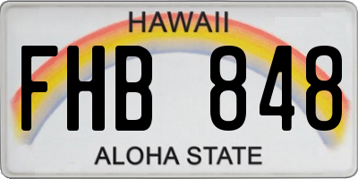 HI license plate FHB848