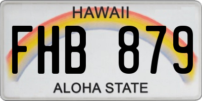 HI license plate FHB879