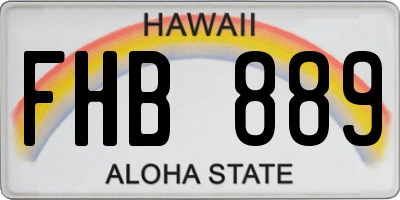 HI license plate FHB889