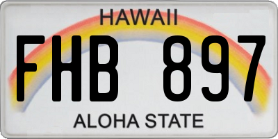 HI license plate FHB897