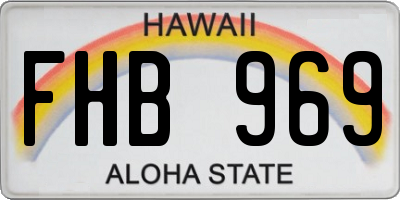 HI license plate FHB969