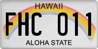 HI license plate FHC011
