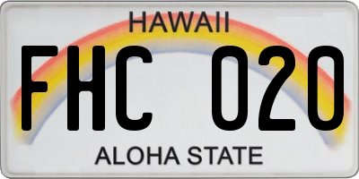 HI license plate FHC020