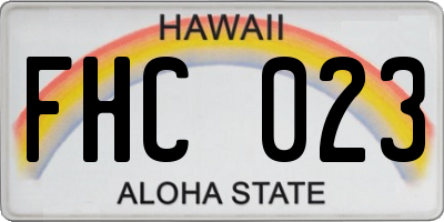 HI license plate FHC023