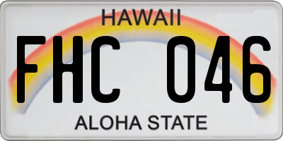 HI license plate FHC046