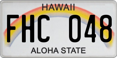 HI license plate FHC048