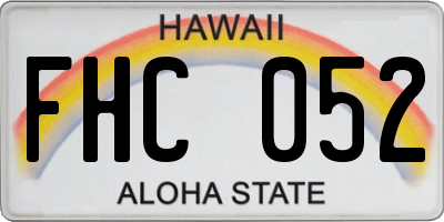 HI license plate FHC052
