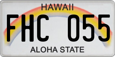 HI license plate FHC055