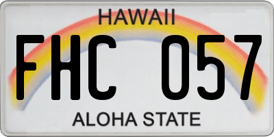 HI license plate FHC057