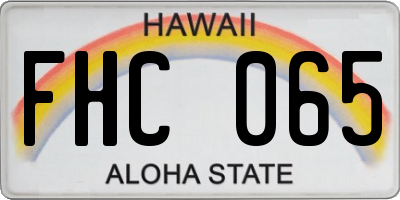 HI license plate FHC065