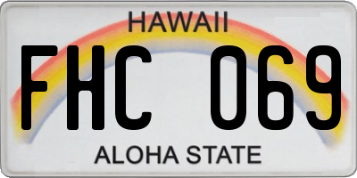 HI license plate FHC069