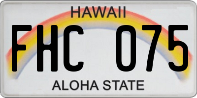 HI license plate FHC075