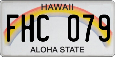 HI license plate FHC079