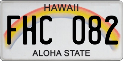HI license plate FHC082