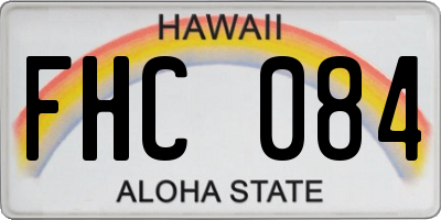 HI license plate FHC084