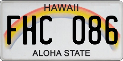 HI license plate FHC086