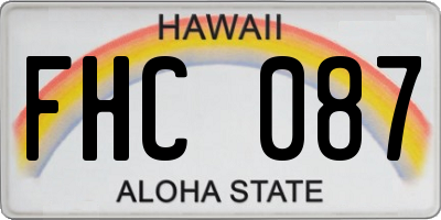 HI license plate FHC087