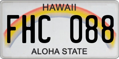 HI license plate FHC088