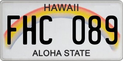 HI license plate FHC089