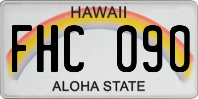 HI license plate FHC090