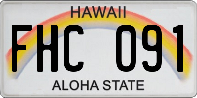 HI license plate FHC091