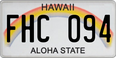 HI license plate FHC094