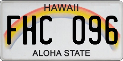 HI license plate FHC096