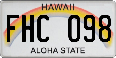 HI license plate FHC098