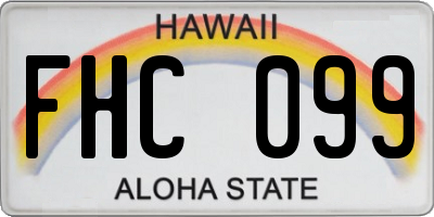 HI license plate FHC099