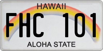 HI license plate FHC101