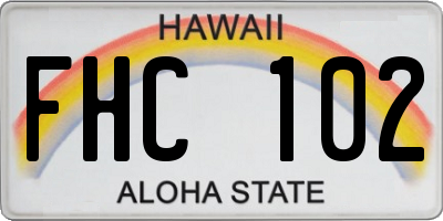 HI license plate FHC102