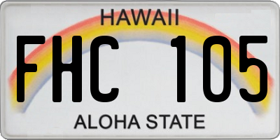 HI license plate FHC105