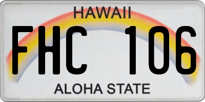 HI license plate FHC106