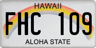HI license plate FHC109
