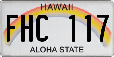 HI license plate FHC117