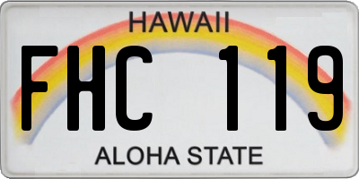 HI license plate FHC119