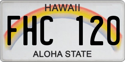 HI license plate FHC120