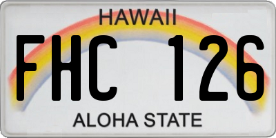 HI license plate FHC126