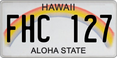 HI license plate FHC127